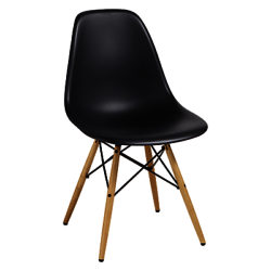 Vitra Eames DSW 43cm Side Chair Black / Light Maple